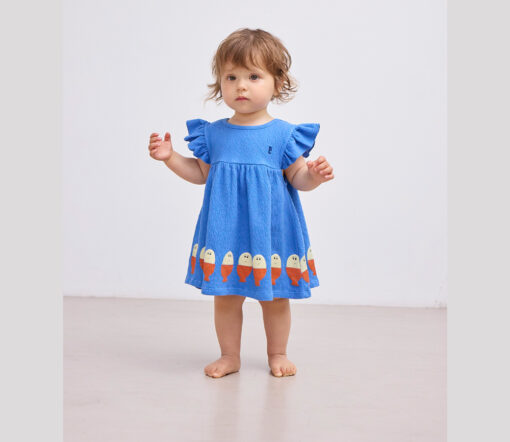 BOBO CHOSES - Baby Kleid "Morning Egg", light blue, Biobaumwolle