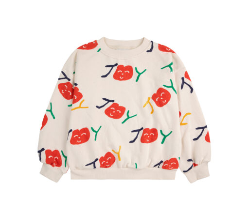 BOBO CHOSES - Sweatshirt "SMILING ALL OVER", off-white, Biobaumwolle