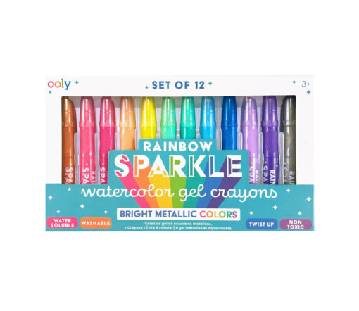 OOLY - Rainbow Sparkle Metallic Aquarell-Gelstifte, 24er Set