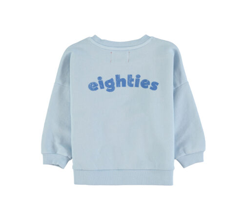 PiuPiuChick - Sweatshirt "WAVES", Blue, Biobaumwolle - Image 2