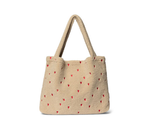 Studio Noos - Mom Bag 'TEDDY HEART' Ecru LIMITED EDITION