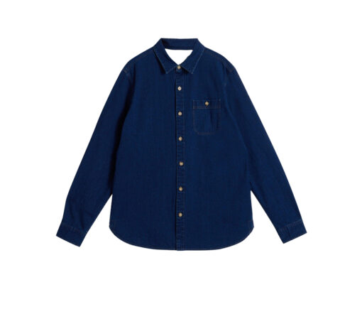 White Stuff - Hemd Langarm "DENIM", navy, BioBaumwolle