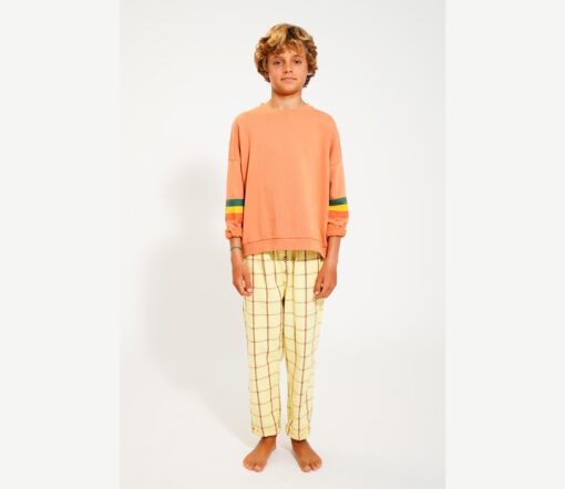 PiuPiuChick - Sweatshirt "STRIPES", Peach, Biobaumwolle - Image 6