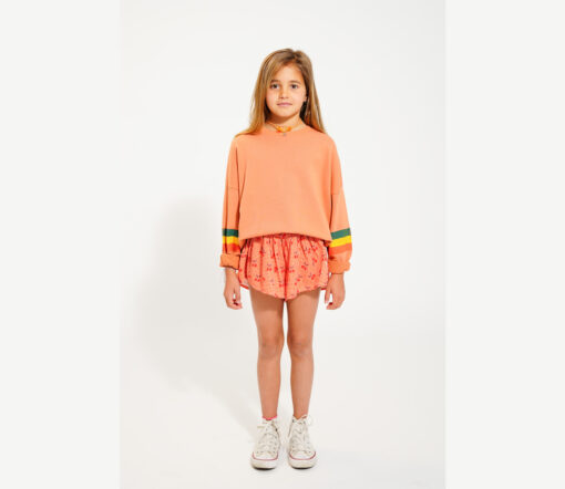 PiuPiuChick - Sweatshirt "STRIPES", Peach, Biobaumwolle - Image 4