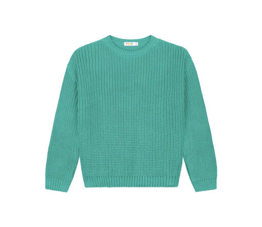 YUKI - Chunky Knit Women, AQUA, Bio Baumwolle