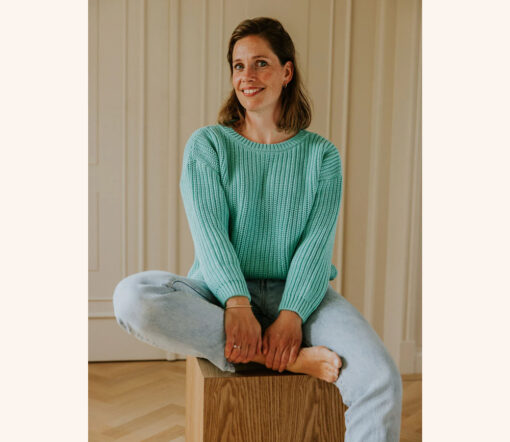 YUKI - Chunky Knit Women, AQUA, Bio Baumwolle - Image 3