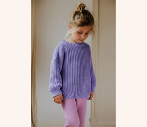 YUKI - Knitted Sweater, LAVENDER, Bio Baumwolle - Image 4