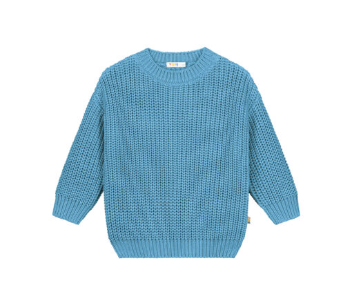 YUKI - Knitted Sweater, SKY, Bio Baumwolle