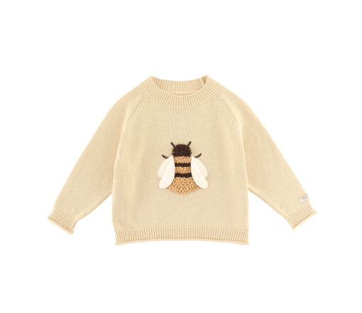 Donsje Amsterdam - Pullover "VALENTHE BEE", Biscuit, Biobaumwolle – Bild 2