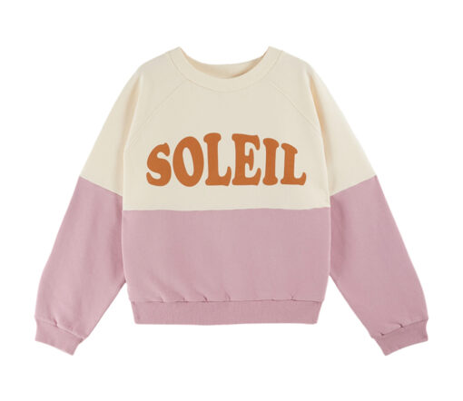 EMILE & IDA - Sweatshirt, 'SOLEIL', Colour-Block, Biobaumwolle