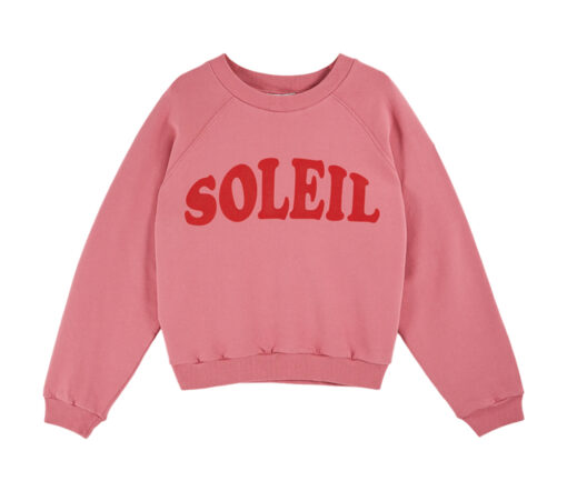 EMILE & IDA - Sweatshirt, 'SOLEIL', Himbeerrosa, Biobaumwolle