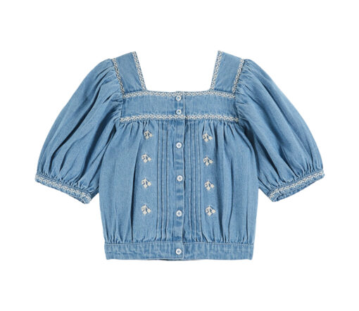 EMILE & IDA - Bluse, 'CHAMBRAY', denim light, Baumwolle