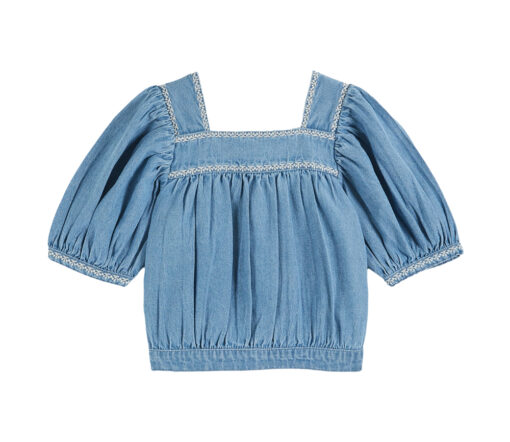 EMILE & IDA - Bluse, 'CHAMBRAY', denim light, Baumwolle – Bild 2