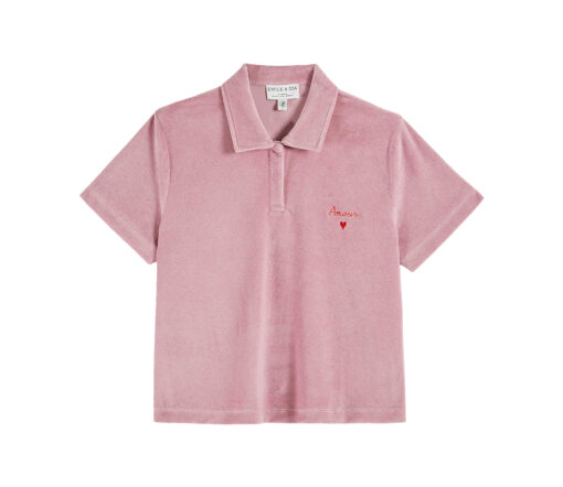 EMILE & IDA - Polo T-Shirt, Frotee, Flieder