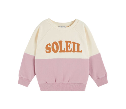 EMILE & IDA - Sweatshirt, 'SOLEIL', Colour-Block, Biobaumwolle