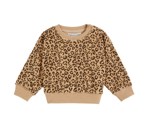 EMILE & IDA - Sweatshirt, 'Leopard', Leo, Baumwolle