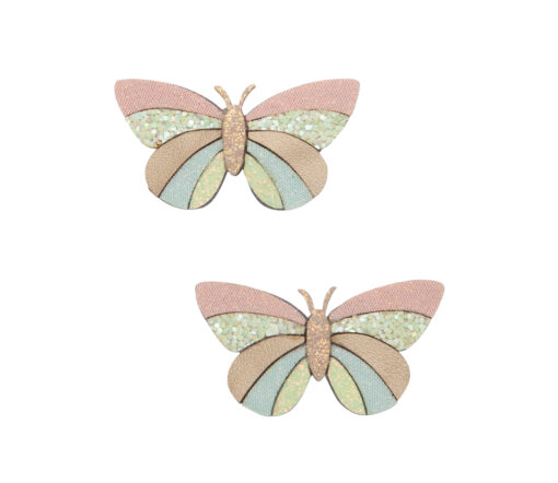 MIMI & LULA - Clips 'STRIPE BUTTERFLY' Clic Clacs, pastel