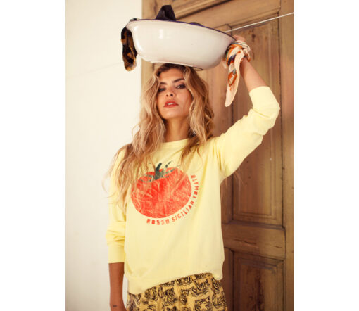 Sisters Department - Sweatshirt, "TOMATO", Yellow, Biobaumwolle – Bild 2