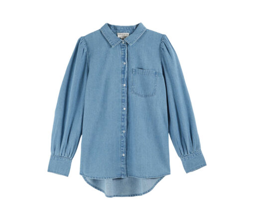 EMILE & IDA - Bluse, 'AMPLE', denim, Baumwolle