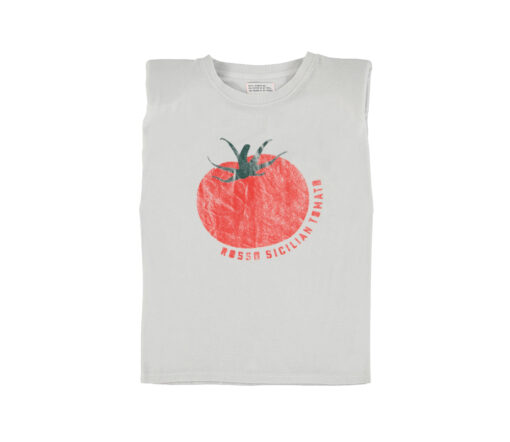 Sisters Department - T-Shirt, "TOMATO", Light Grey, Biobaumwolle