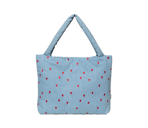 Studio Noos - Mom Bag 'DENIM HEARTS', denim