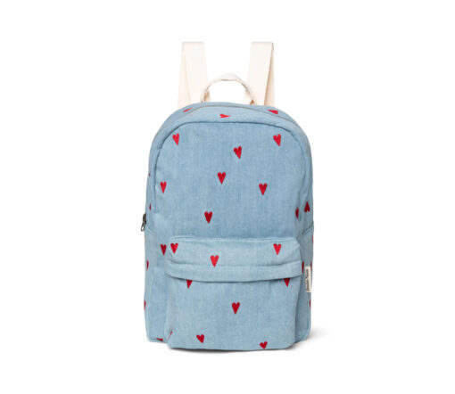 Studio Noos - Rucksack Midi "DENIM HEARTS", denim