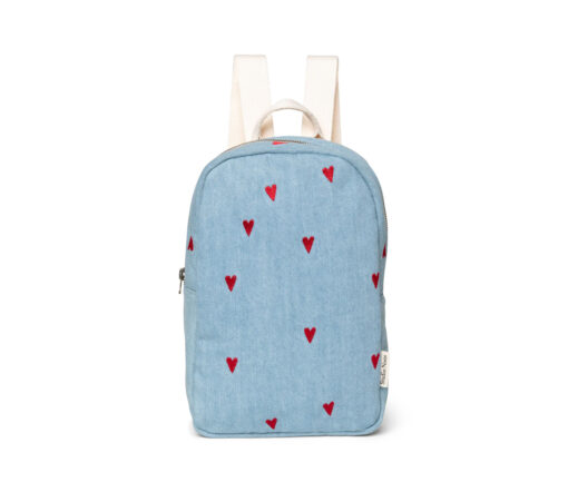 Studio Noos - Rucksack Mini "DENIM HEARTS", denim