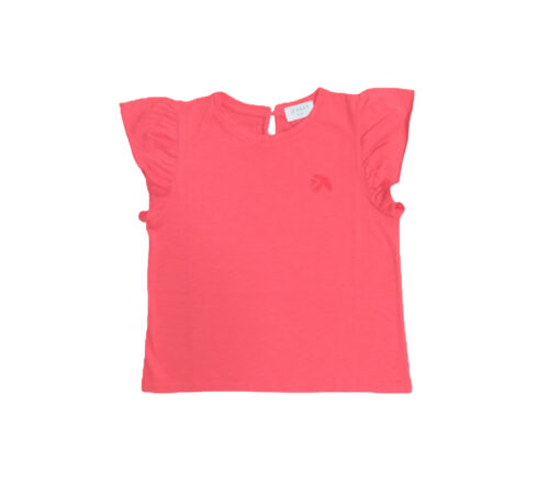 JENEST - T-Shirt ''FLO'' , coral orange, Biobaumwolle