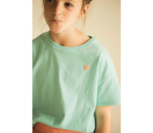 JENEST - T-Shirt ''LIVIA'', aqua green, Biobaumwolle – Bild 3