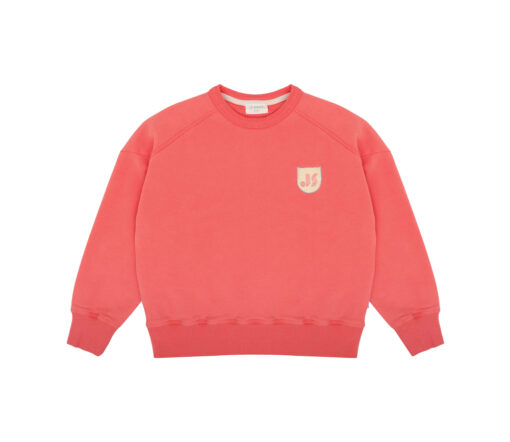 JENEST - Sweater ''SAMMY'', coral orange, Biobaumwolle