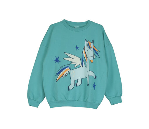 Lötiekids - Sweatshirt 'PEGASUS', pacific, Bio-Baumwolle