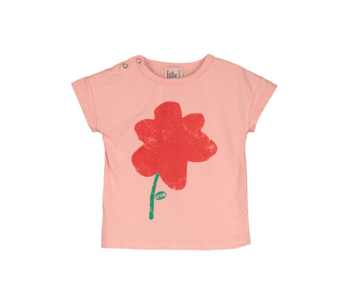 Lötiekids - T-Shirt 'POPPIE', pale pink, Bio-Baumwolle