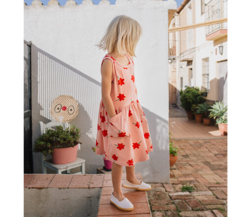 Lötiekids - Kleid 'POPPIES', pale pink, Bio-Baumwolle – Bild 4