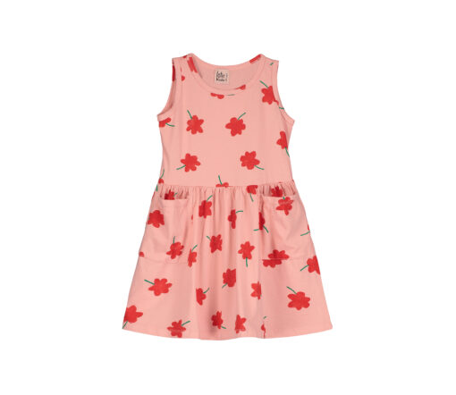 Lötiekids - Kleid 'POPPIES', pale pink, Bio-Baumwolle