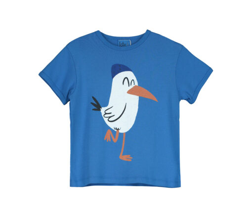 Lötiekids - T-Shirt 'SEAGULL', royal blue, Bio-Baumwolle