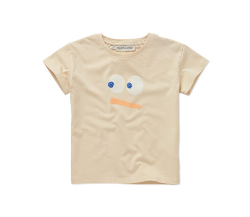 SPROET & SPROUT - T-Shirt 'SMILEY' , sesame, Bio Baumwolle